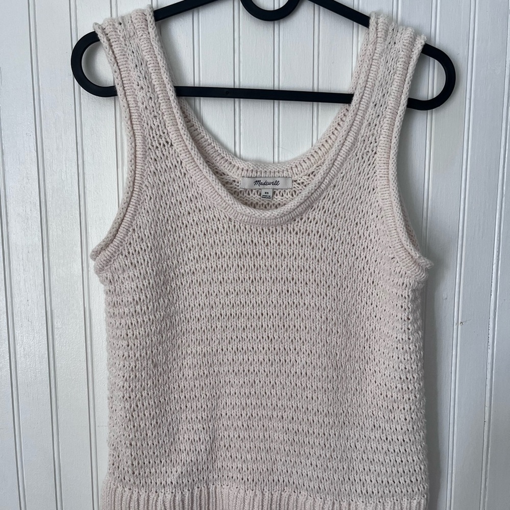 Madewell Ivory Knit Sleeveless Top